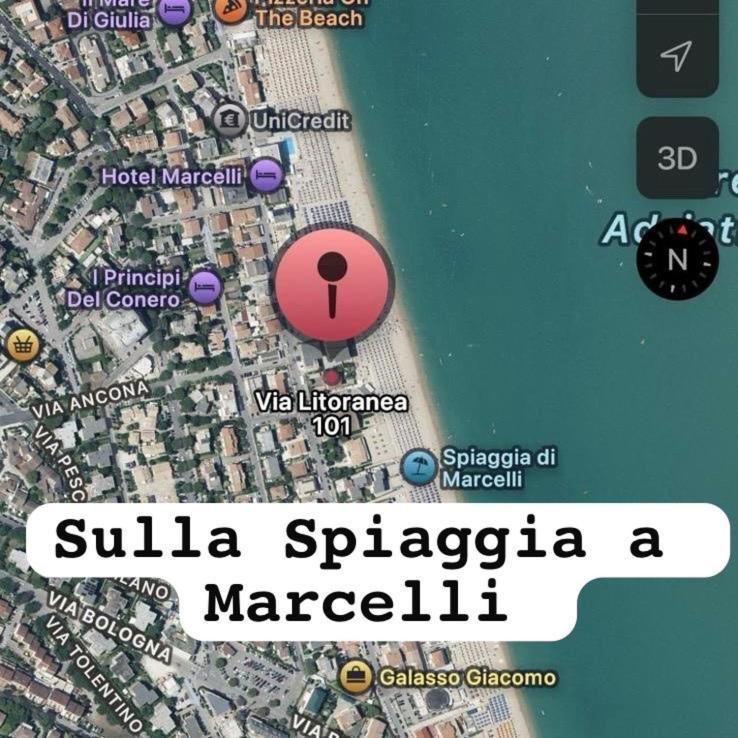 Conero Casa - Marcelli Di Numana In Via Litoranea 101 Sul Mare Vista Spiaggia Con Parcheggio Esclusivo Bagian luar foto